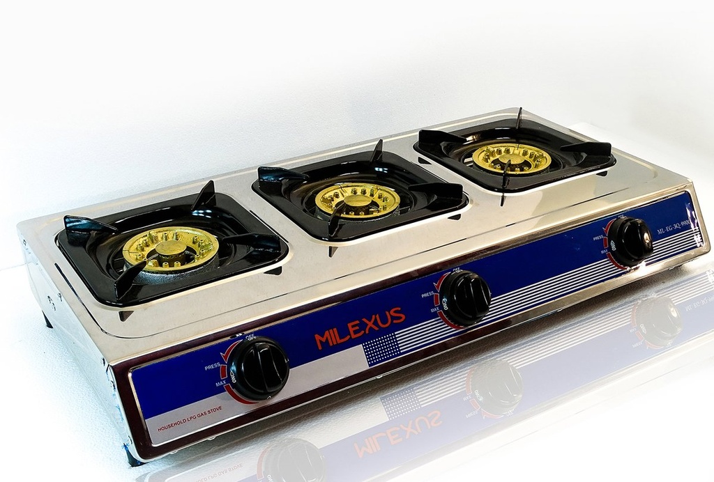 Cocina de Gas 3 hornillas Milexus