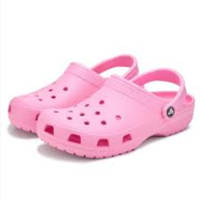  Zapato tipo Crocs  liso de goma, rosado  JHXZ-E23001-4 