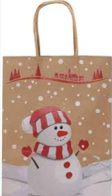 Bolsa de Regalo Muñeco de Nieve 